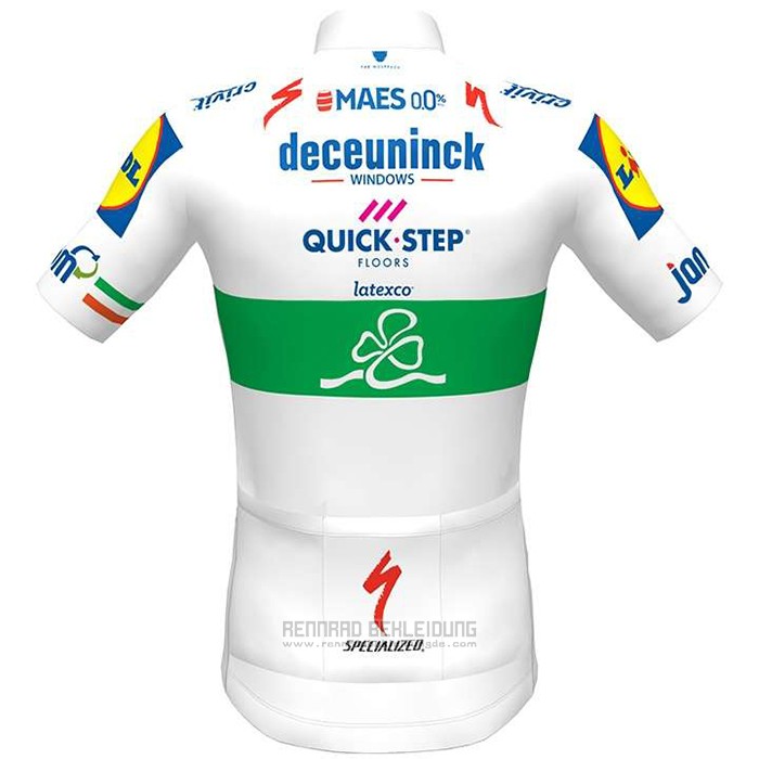 2020 Fahrradbekleidung Deceuninck Quick Step Champion Irland Trikot Kurzarm und Tragerhose - zum Schließen ins Bild klicken